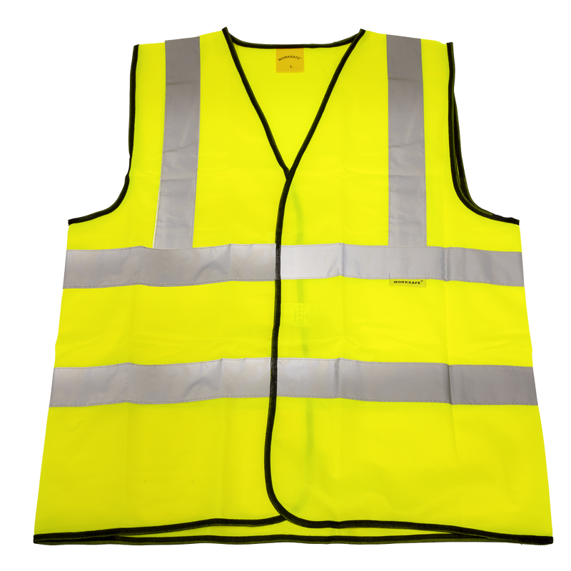 Sealey 9804L Hi-Vis Waistcoat (Site and Road Use) Yellow - Large
