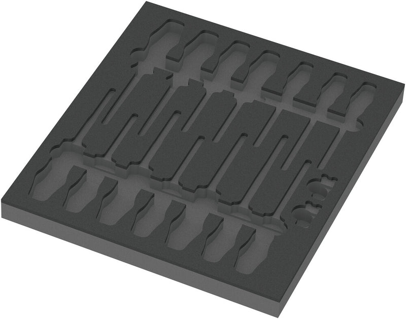 Wera 05137311001 9811 Foam insert VDE screwdriver set 1, empty, 344 x 30 x 392 mm
