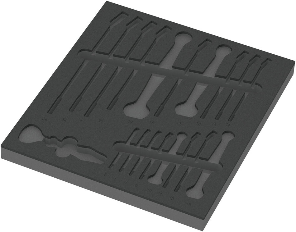 Wera 05137331001 9831 Foam insert 6003 Joker Set 1, empty, 344 x 30 x 392 mm