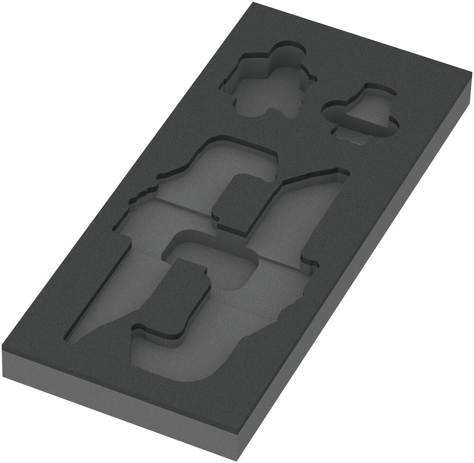 Wera 05137340001 9840 Foam insert L-key set 1, empty, 172 x 30 x 392 mm