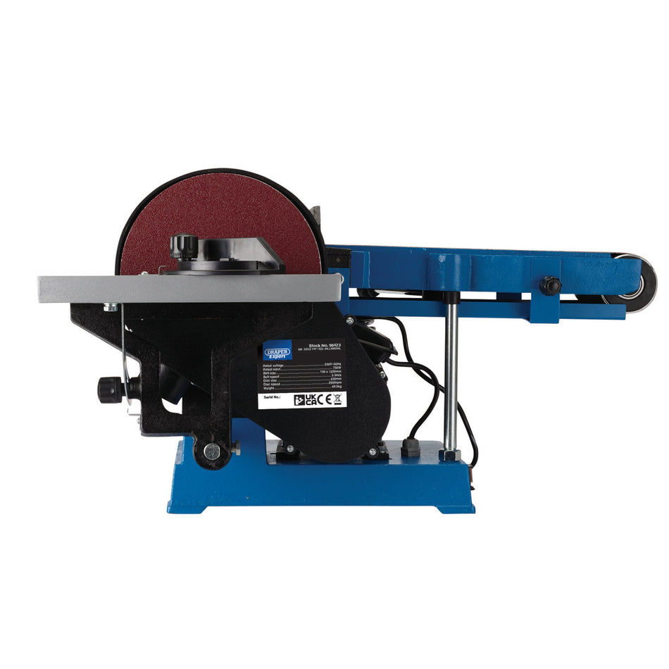 Draper 98423 230V Belt and Disc Sander with Tool Stand, 150mm, 750W