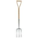 Draper 99011 Draper Heritage Stainless Steel Border Fork with Ash Handle