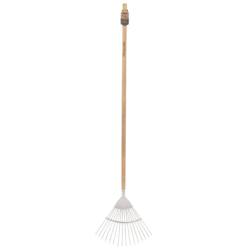 Draper 99020 Draper Heritage Stainless Steel Lawn Rake with Ash Handle