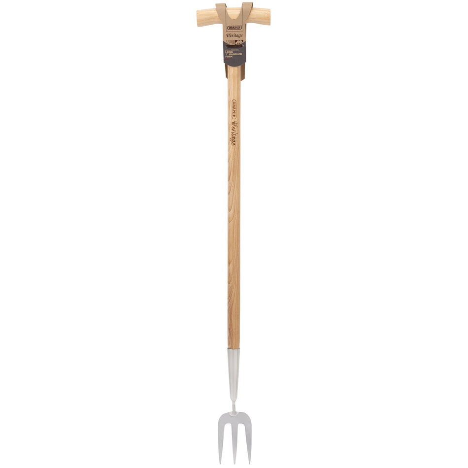 Draper 99031 Draper Heritage Stainless Steel Fork With Ash Long Handle