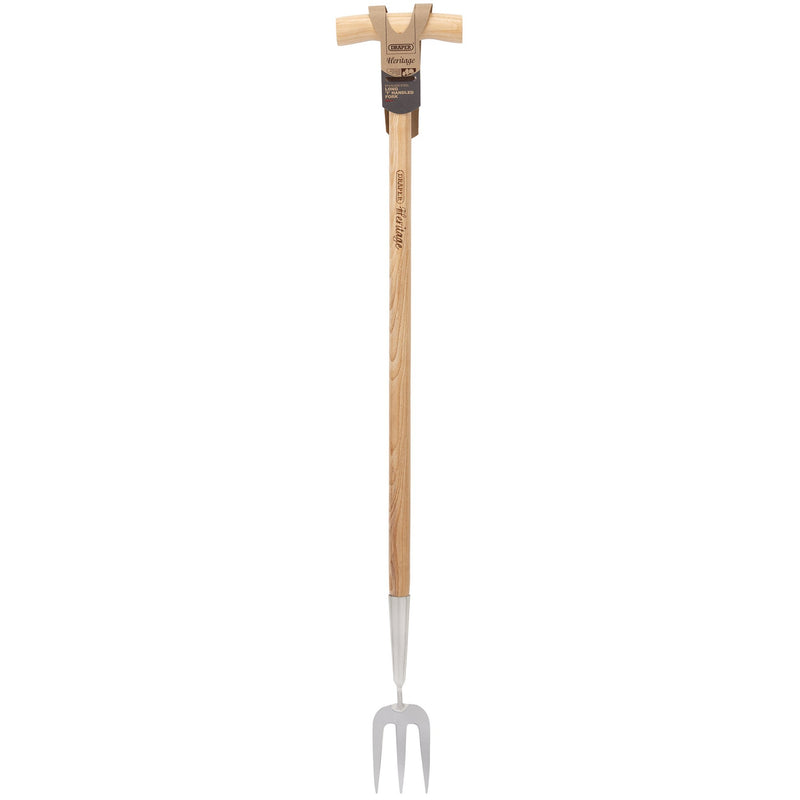 Draper 99031 Draper Heritage Stainless Steel Fork With Ash Long Handle
