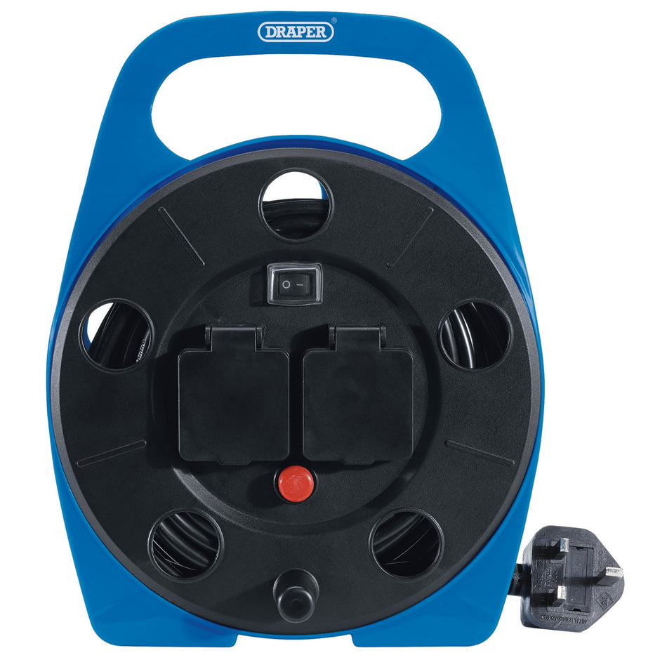 Draper 99294 2 Way Cable Reel with LED Worklight, 10m
