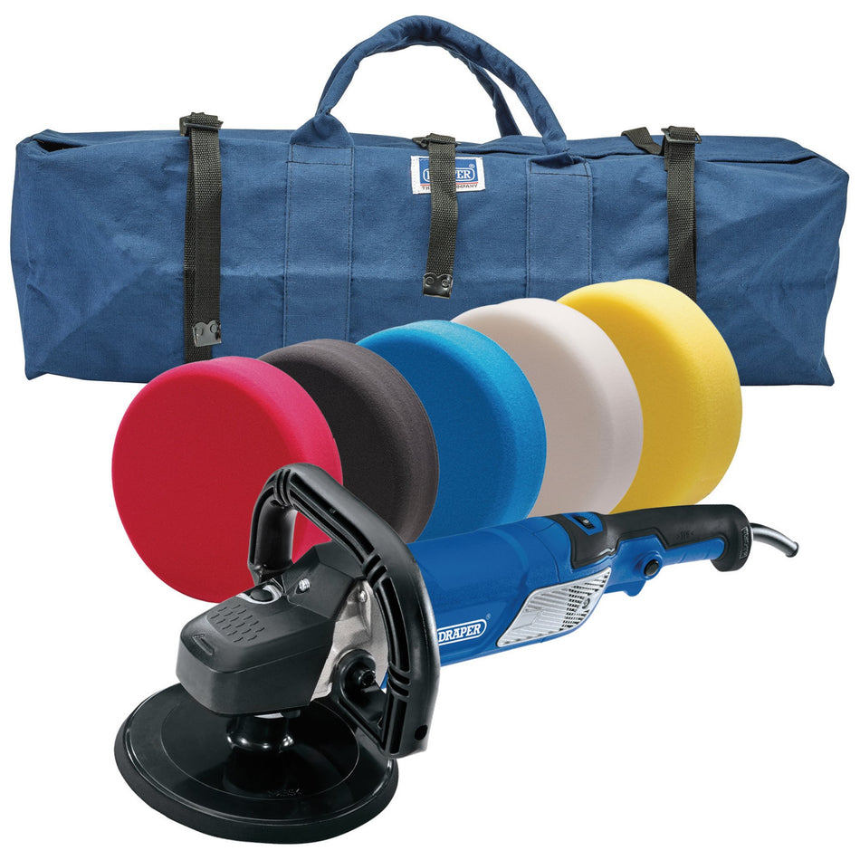 Draper 99374 180mm Dual Action Polisher Kit