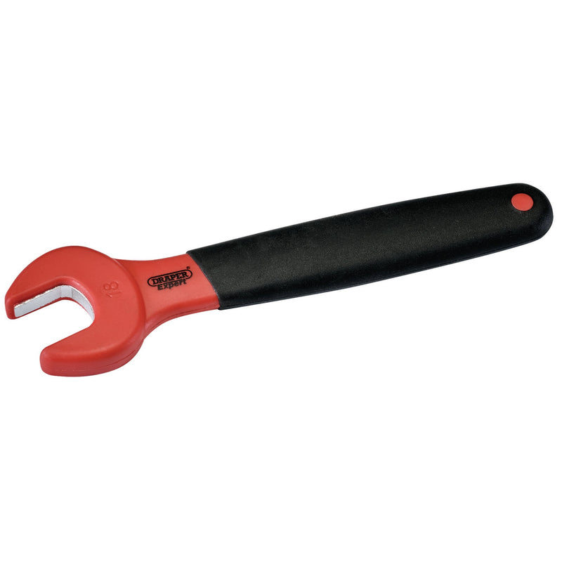 Draper 99476 VDE Approved Fully Insulated Open End Spanner, 18mm