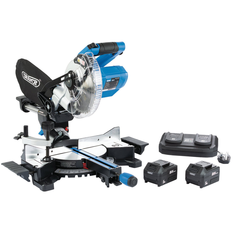 Draper 99765 D20 20V Brushless Sliding Compound Mitre Saw (185mm)