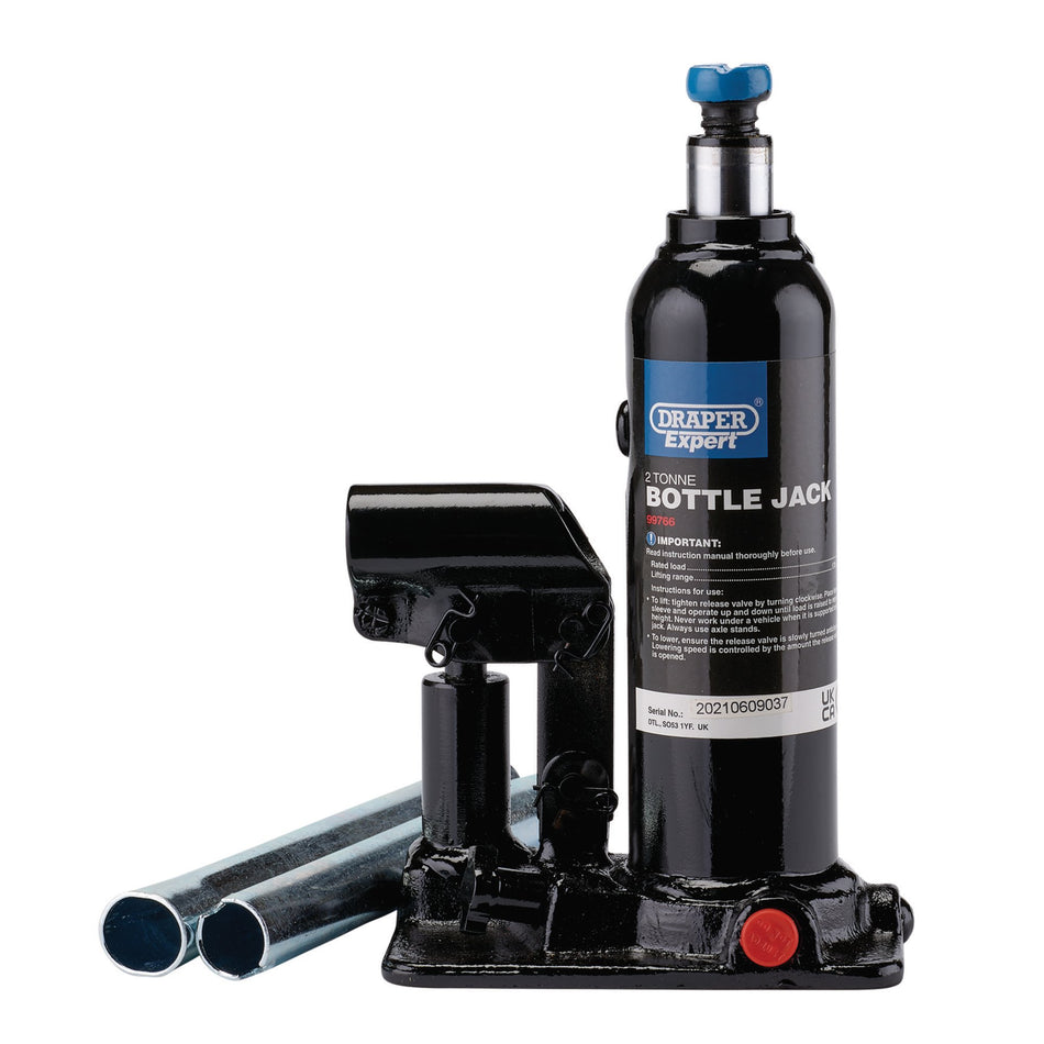 Draper 99766 Draper Expert Hydraulic Bottle Jack, 2 Tonne