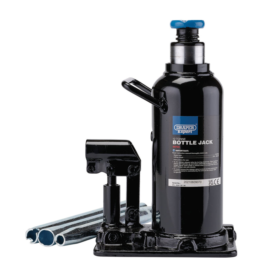 Draper 99769 Draper Expert Hydraulic Bottle Jack, 12 Tonne