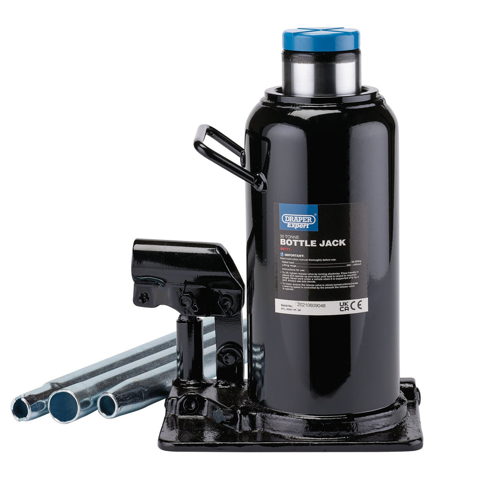 Draper 99771 Draper Expert Hydraulic Bottle Jack, 30 Tonne