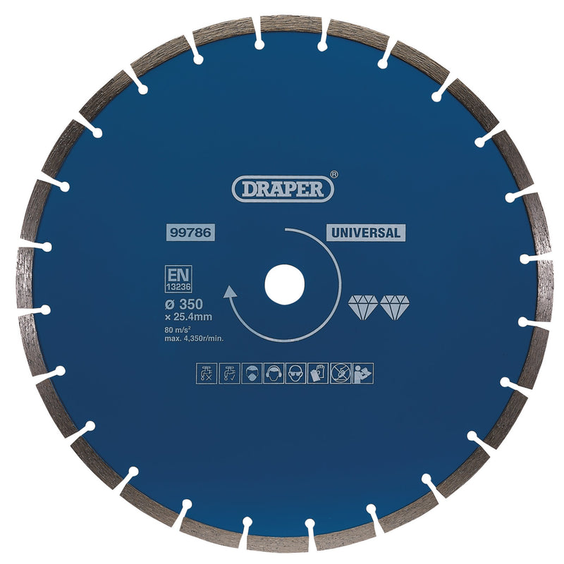 Draper 99786 Segmented Diamond Blade, 350mm