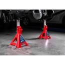 Sealey AAS3000 Auto Rise Ratchet Axle Stands (Pair) 3tonne Capacity per Stand