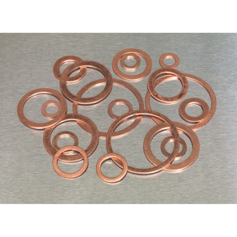 Sealey AB020CW 250pc Copper Sealing Washer Assortment - Metric