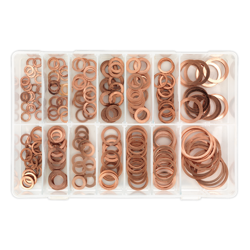 Sealey AB020CW 250pc Copper Sealing Washer Assortment - Metric