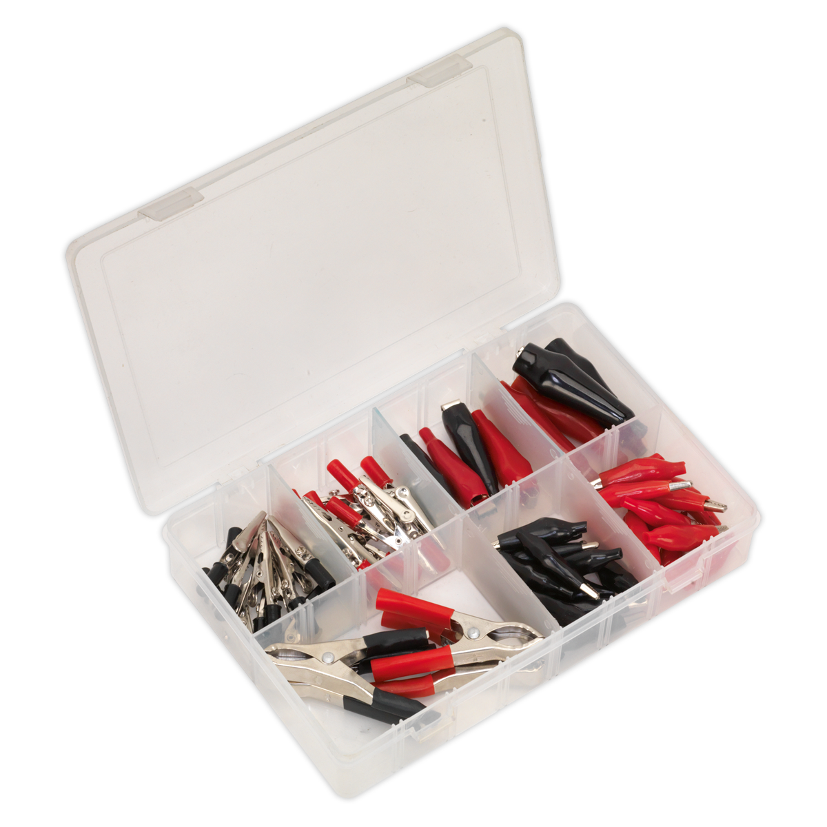 Sealey AB023CA 60pc Crocodile Clip Assortment - Black & Red