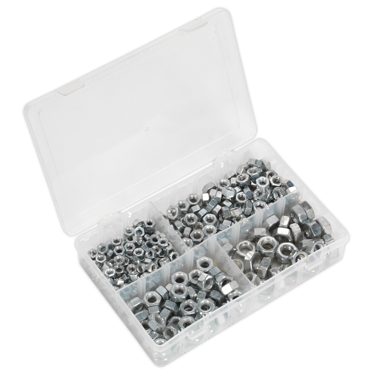 Sealey AB029SN 320pc 1/4"-1/2"UNF Steel Nut Assortment