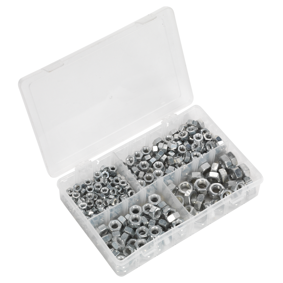 Sealey AB030SN Steel Nut Assortment 320pc 1/4"-1/2"UNC