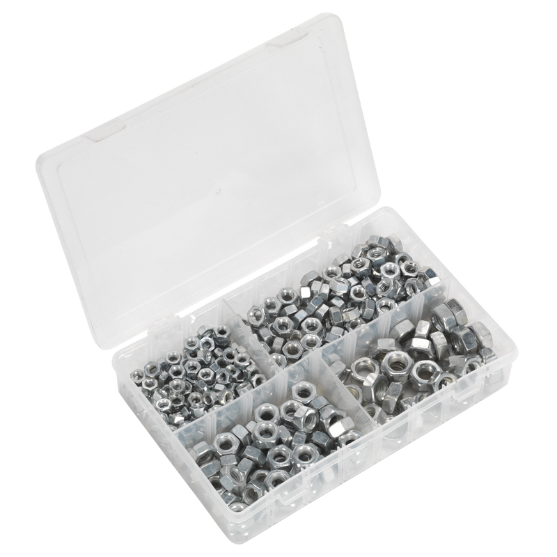 Sealey AB030SN Steel Nut Assortment 320pc 1/4"-1/2"UNC