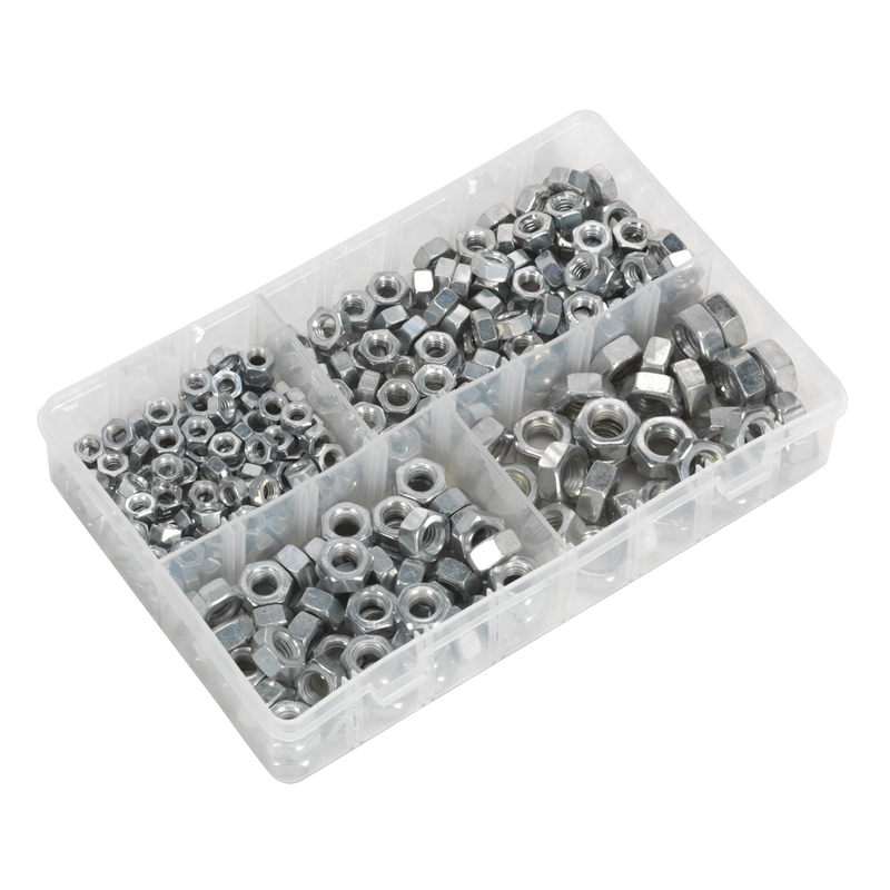 Sealey AB030SN Steel Nut Assortment 320pc 1/4"-1/2"UNC