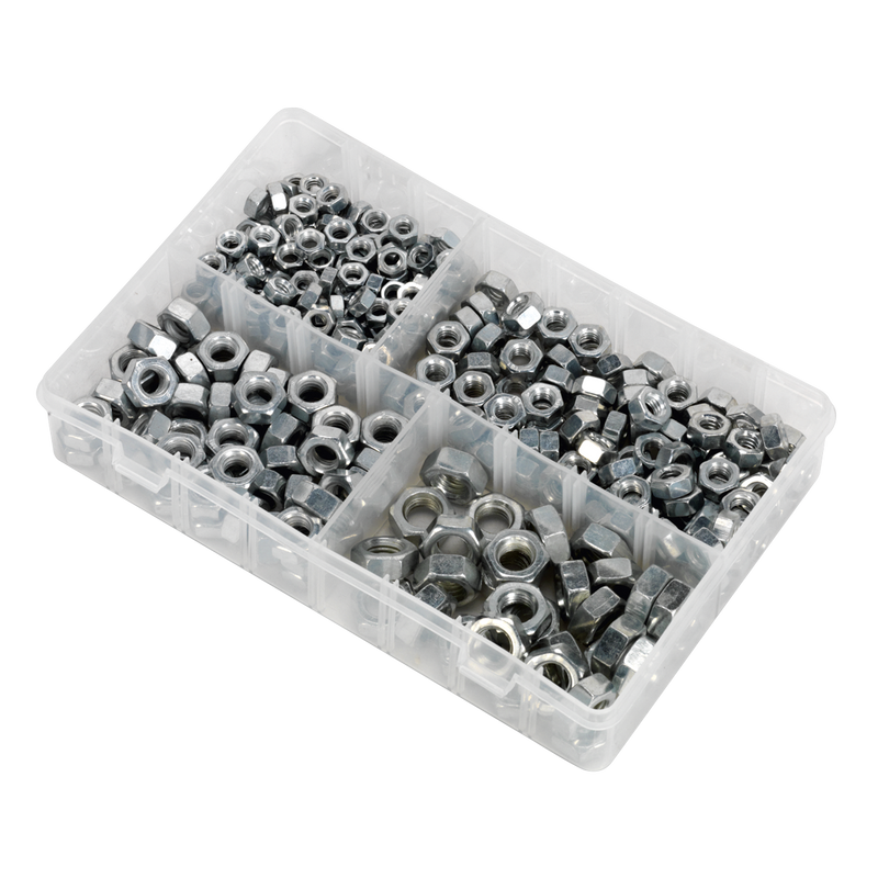 Sealey AB030SN Steel Nut Assortment 320pc 1/4"-1/2"UNC