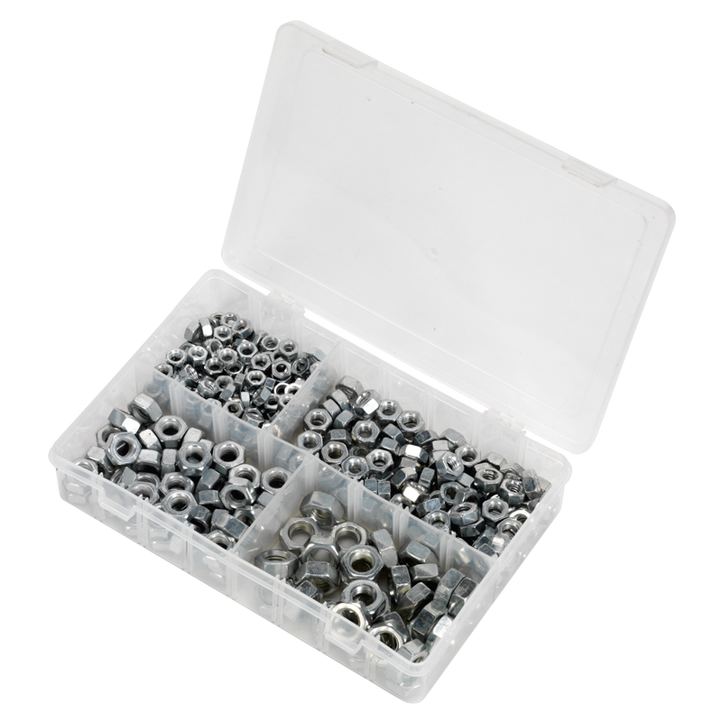 Sealey AB030SN Steel Nut Assortment 320pc 1/4"-1/2"UNC