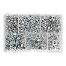 Sealey AB031FN 390pc Serrated Flange Nut Assortment DIN 6293 - M5-M12