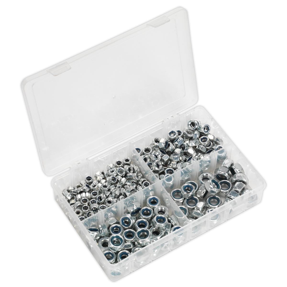 Sealey AB032LN 300pc Nylon Locknut Assortment DIN 982 - M6-M12