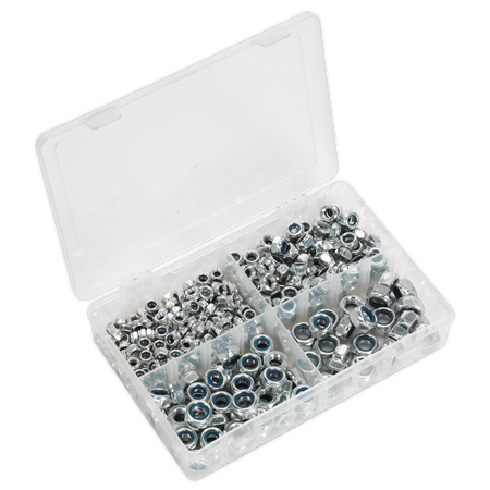 Sealey AB032LN 300pc Nylon Locknut Assortment DIN 982 - M6-M12