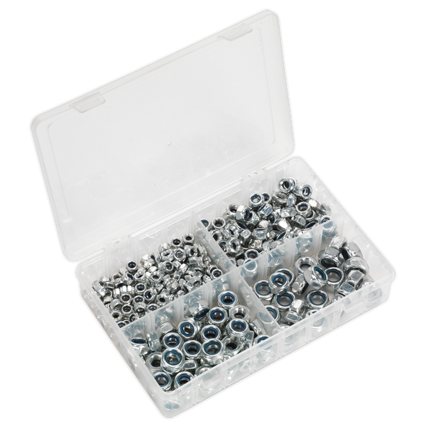 Sealey AB032LN 300pc Nylon Locknut Assortment DIN 982 - M6-M12