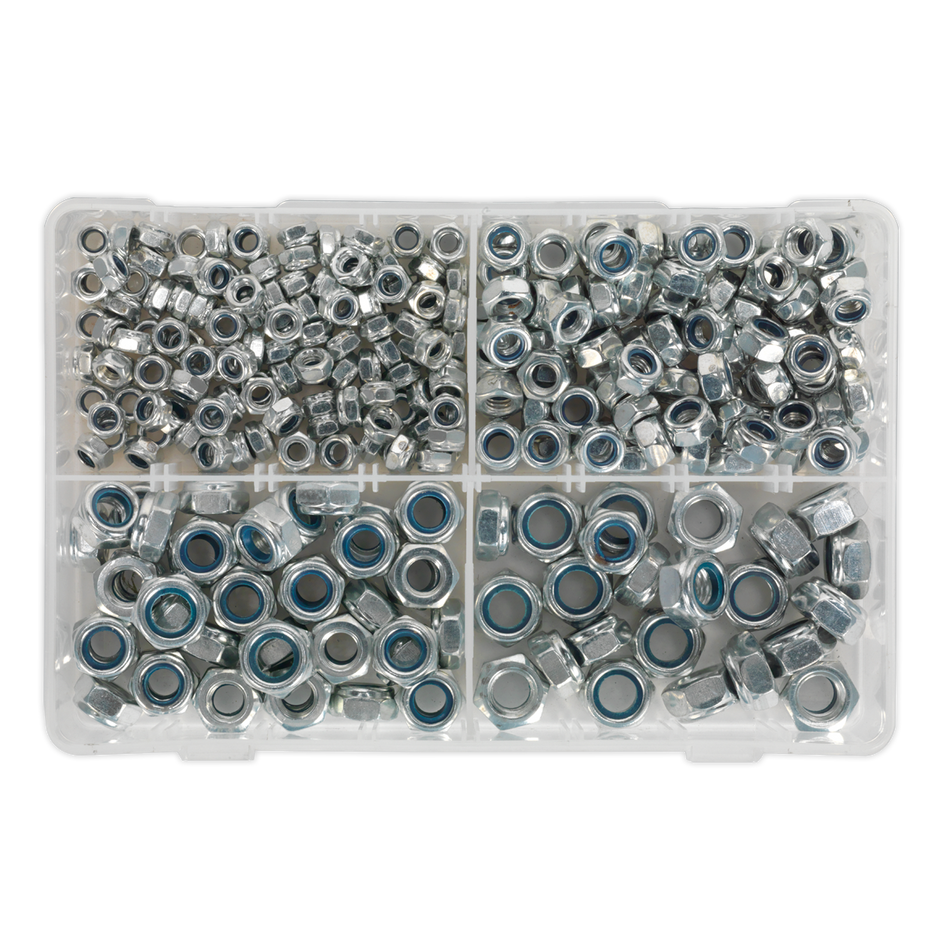 Sealey AB032LN 300pc Nylon Locknut Assortment DIN 982 - M6-M12