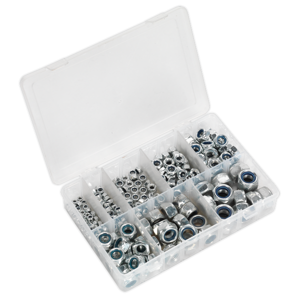 Sealey AB033LN 255pc Nylon Locknut Assortment DIN 985 - M4-M16