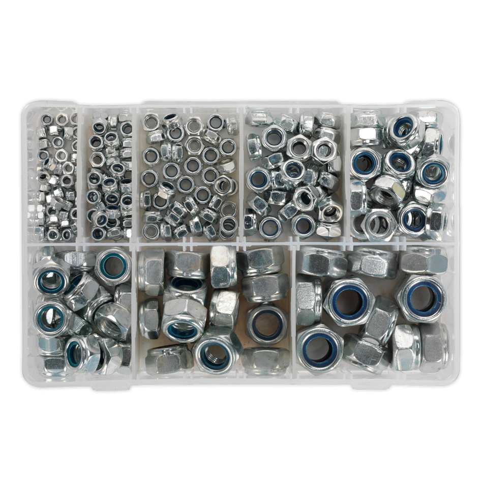 Sealey AB033LN 255pc Nylon Locknut Assortment DIN 985 - M4-M16