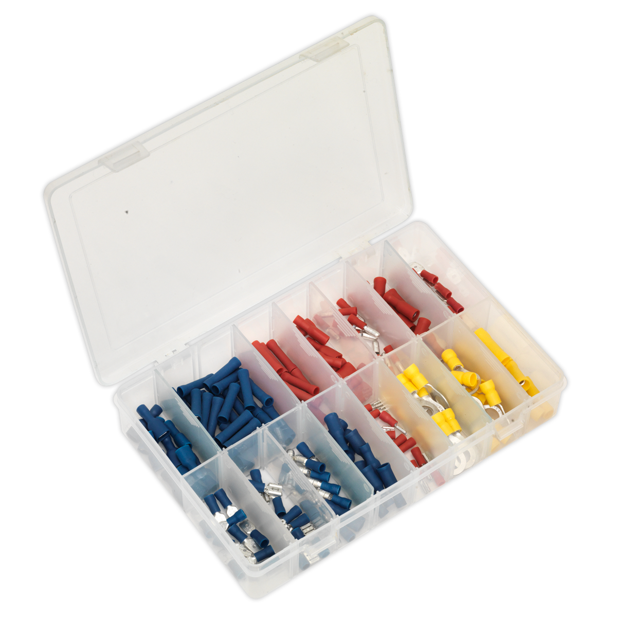 Sealey AB038MT 200pc Blue, Red & Yellow Crimp Terminal Assortment