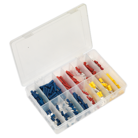 Sealey AB038MT 200pc Blue, Red & Yellow Crimp Terminal Assortment