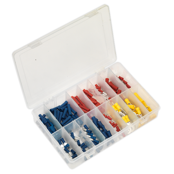 Sealey AB038MT 200pc Blue, Red & Yellow Crimp Terminal Assortment