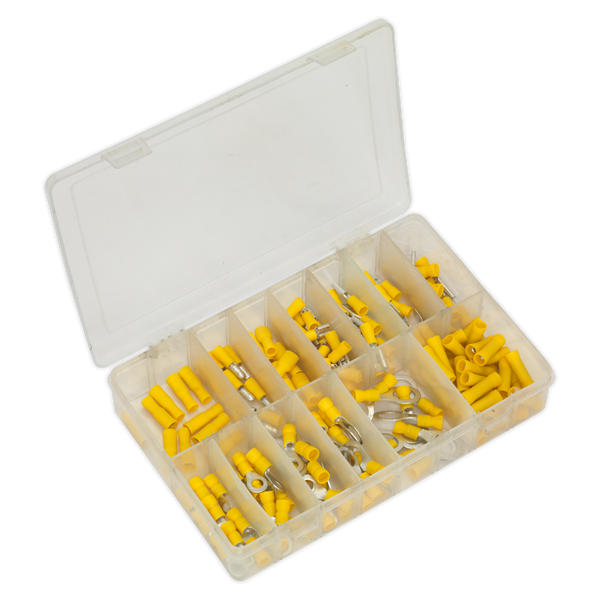 Sealey AB041YT 140pc Yellow Crimp Terminal Assortment