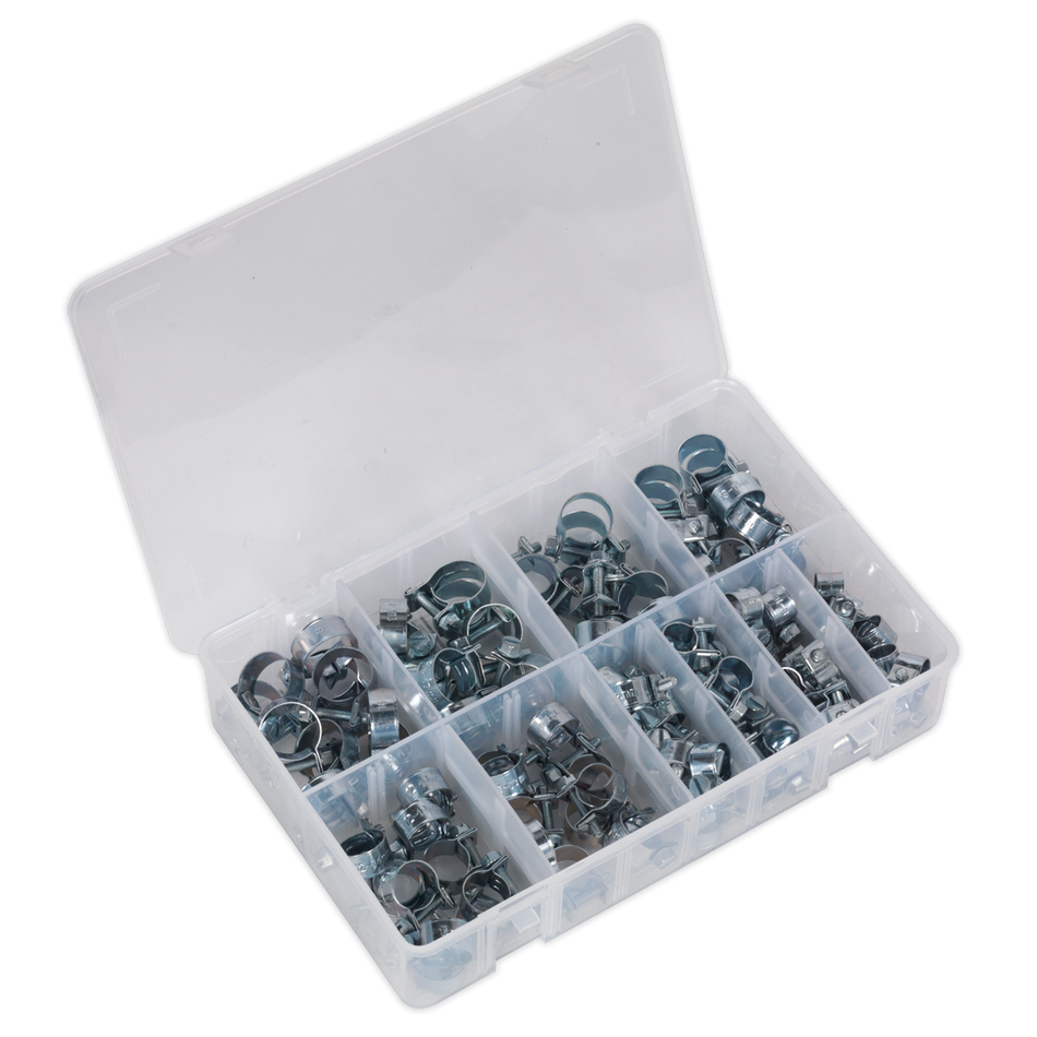 Sealey AB042MH 100pc Mini Hose Clip Assortment DIN 1.0338