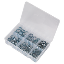Sealey AB044DE 140pc O-Clip Double Ear Assortment Zinc Plated