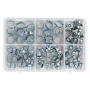 Sealey AB044DE 140pc O-Clip Double Ear Assortment Zinc Plated