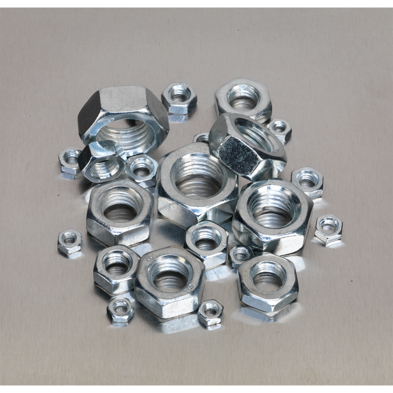 Sealey AB046SN 255pc Steel Nut Assortment DIN 934 - M4-M16