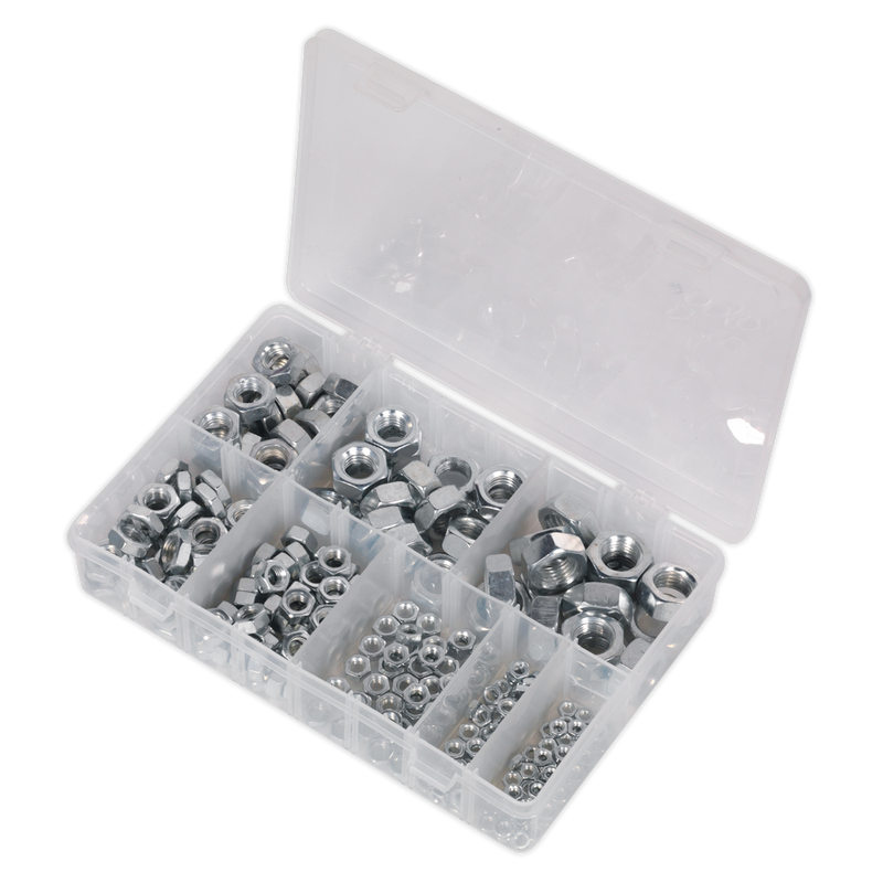 Sealey AB046SN 255pc Steel Nut Assortment DIN 934 - M4-M16