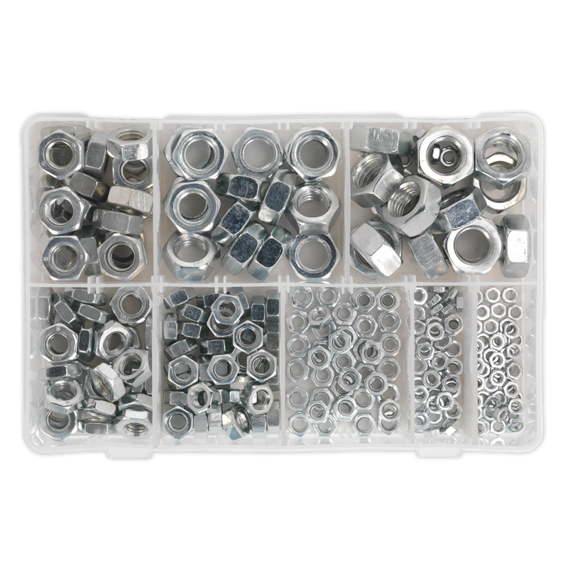 Sealey AB046SN 255pc Steel Nut Assortment DIN 934 - M4-M16