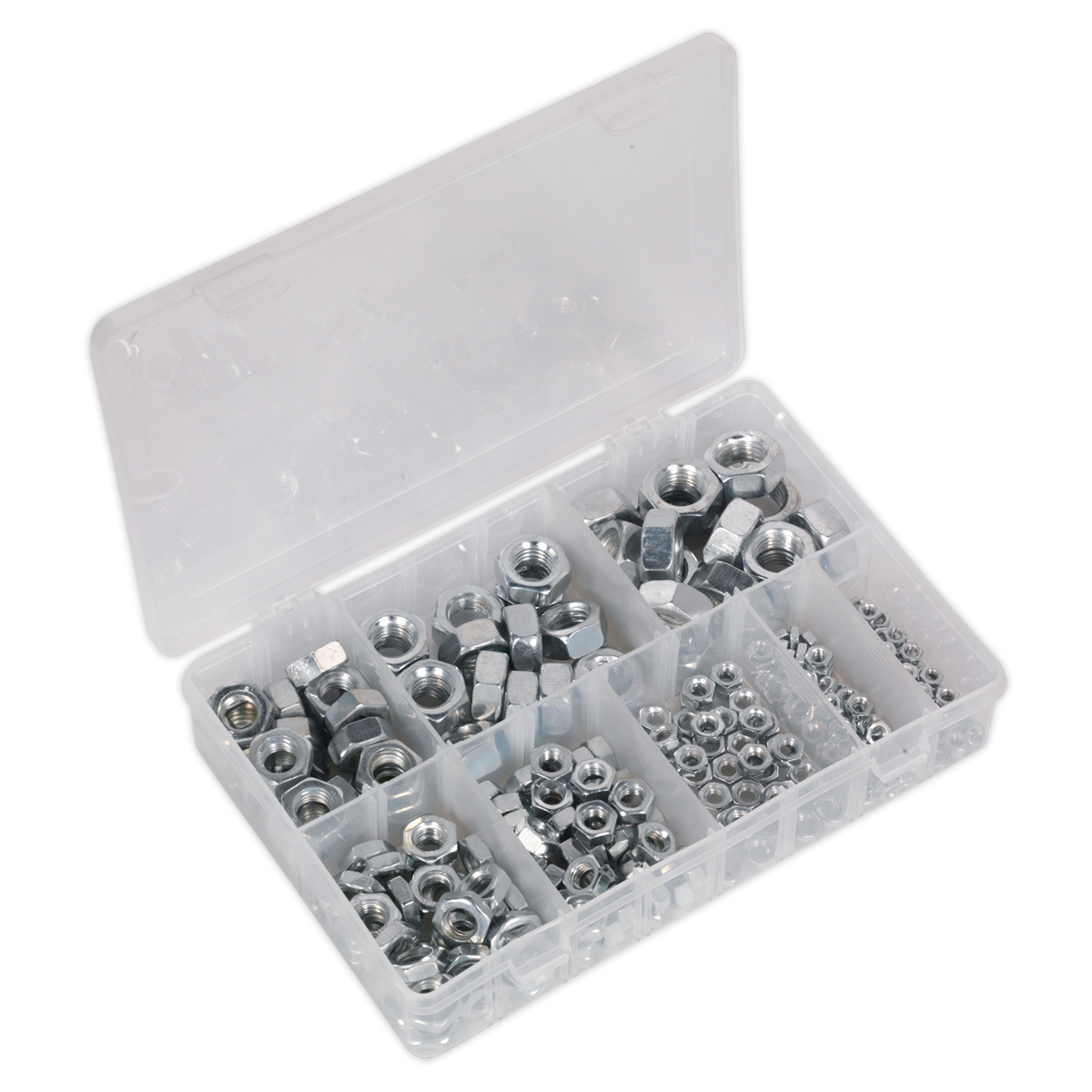 Sealey AB046SN 255pc Steel Nut Assortment DIN 934 - M4-M16