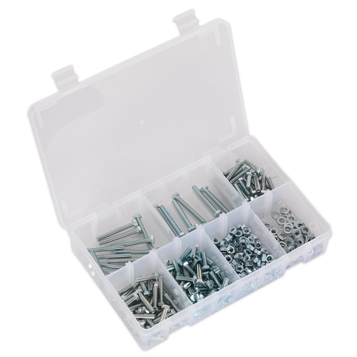 Sealey AB049SNW 444pc High Tensile Setscrew, Nut & Washer Assortment M5