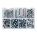 Sealey AB049SNW 444pc High Tensile Setscrew, Nut & Washer Assortment M5