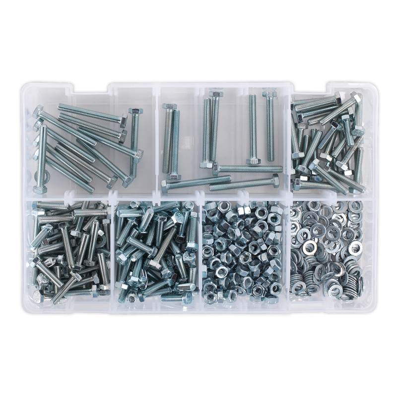 Sealey AB049SNW 444pc High Tensile Setscrew, Nut & Washer Assortment M5