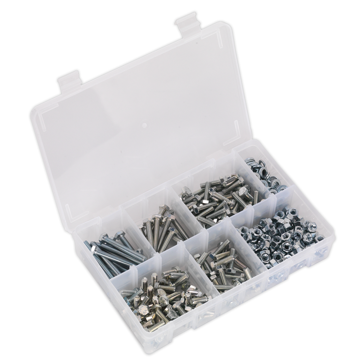 Sealey AB050SNW 408pc High Tensile Setscrew, Nut & Washer Assortment M6