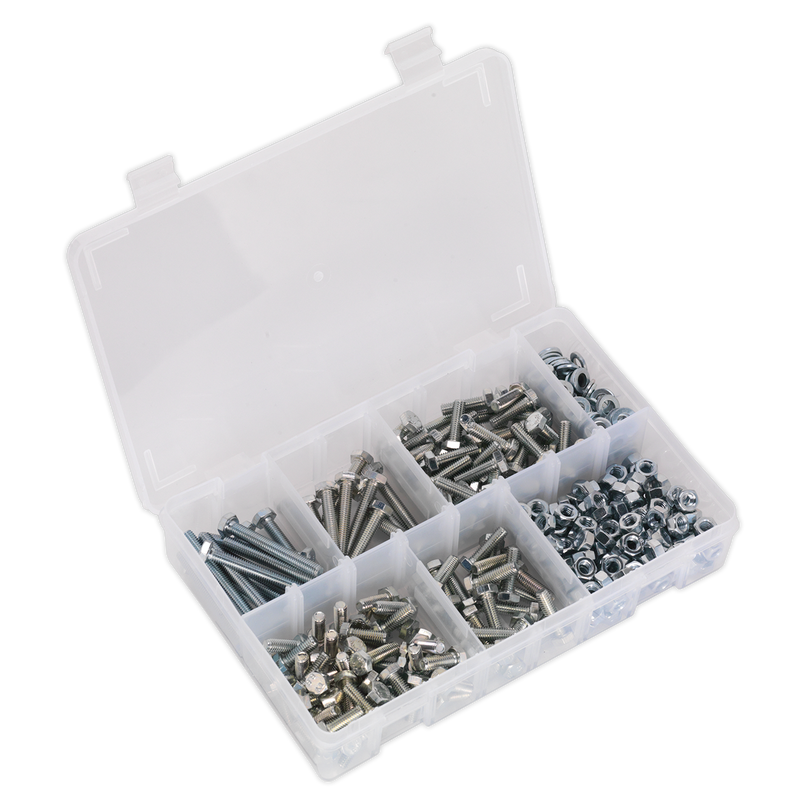 Sealey AB050SNW 408pc High Tensile Setscrew, Nut & Washer Assortment M6